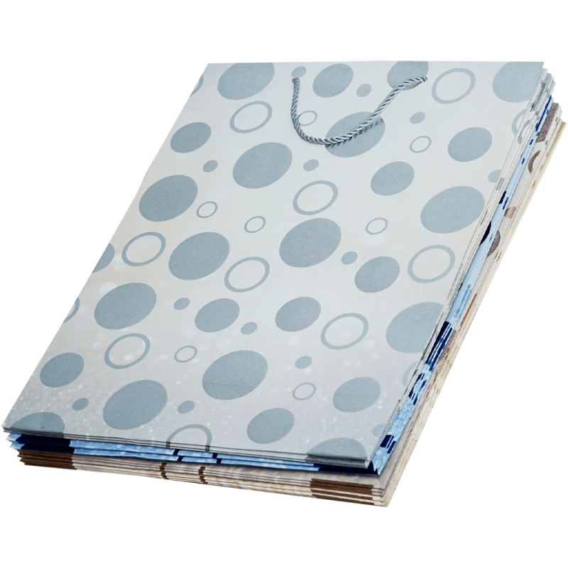 Pungi cadou cartonate cu snur 26x32x10 cm set 12 buc, Adison